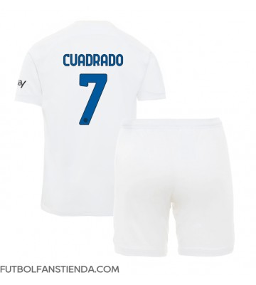 Inter Milan Juan Cuadrado #7 Segunda Equipación Niños 2023-24 Manga Corta (+ Pantalones cortos)